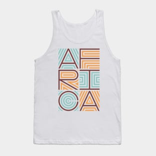 Africa Line Art Afrocentric Modern Geometric Tank Top